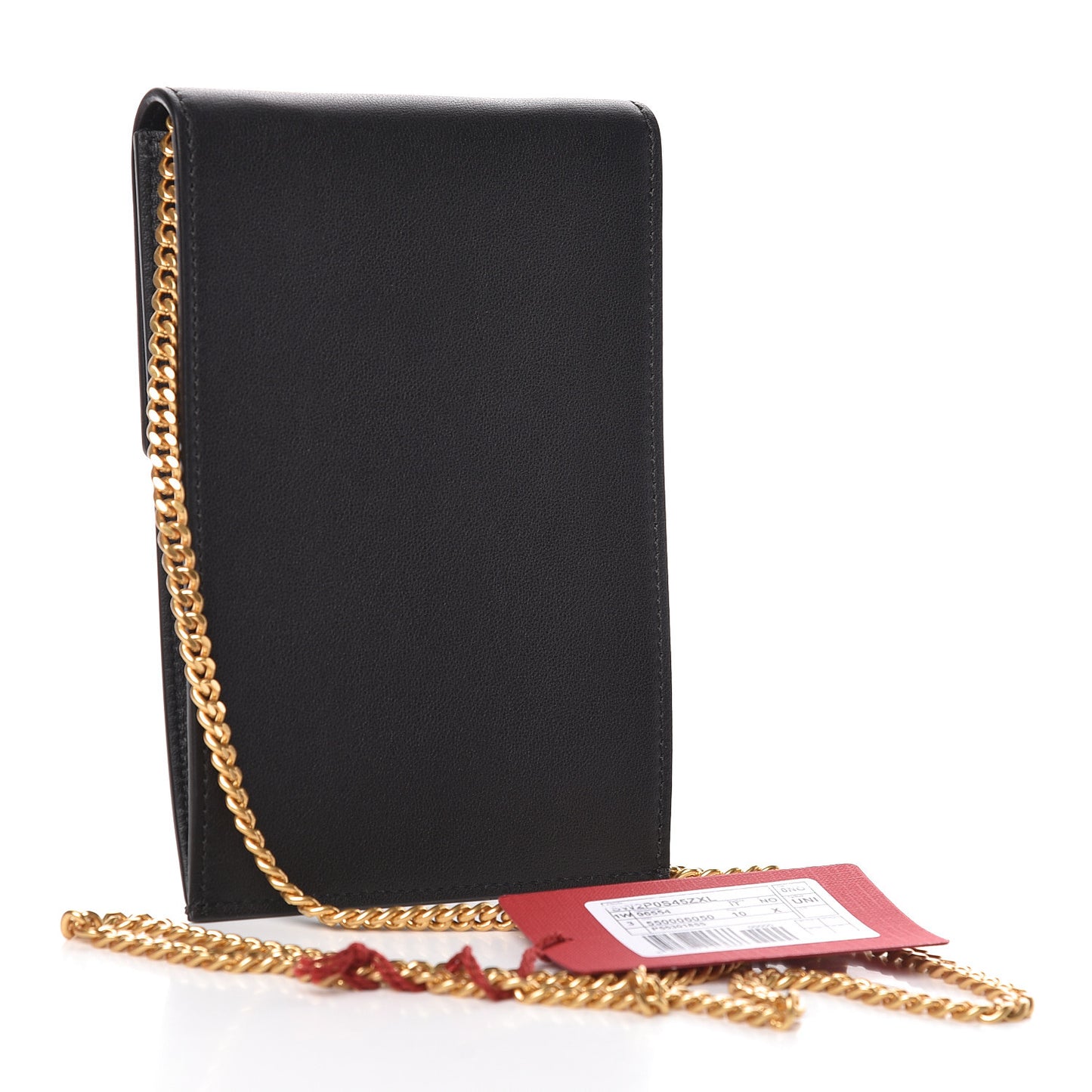 Calfskin Vlogo Phone Pouch Black