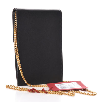 Valentino Garavani Calfskin Vlogo Phone Pouch Black 3 of 10