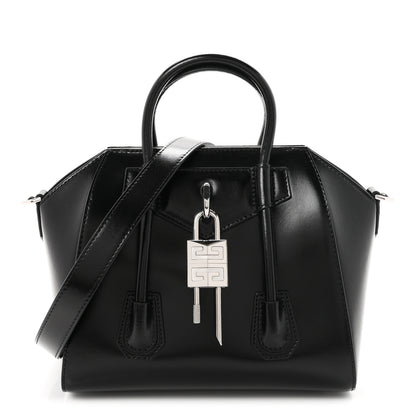 Givenchy Box Calfskin Mini Lock Antigona Shoulder Bag Black 1 of 10