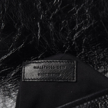 Saint Laurent Crinkled Calfskin Matelasse Monogram Medium Niki Chain Satchel Black 10 of 11