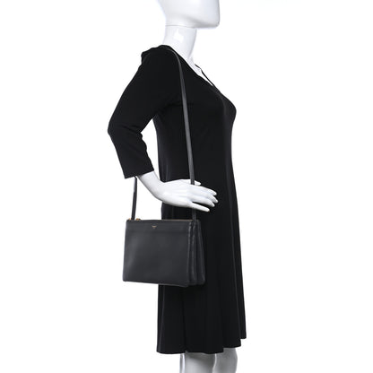 Celine Lambskin Large Trio Crossbody Bag Grey 2 of 13
