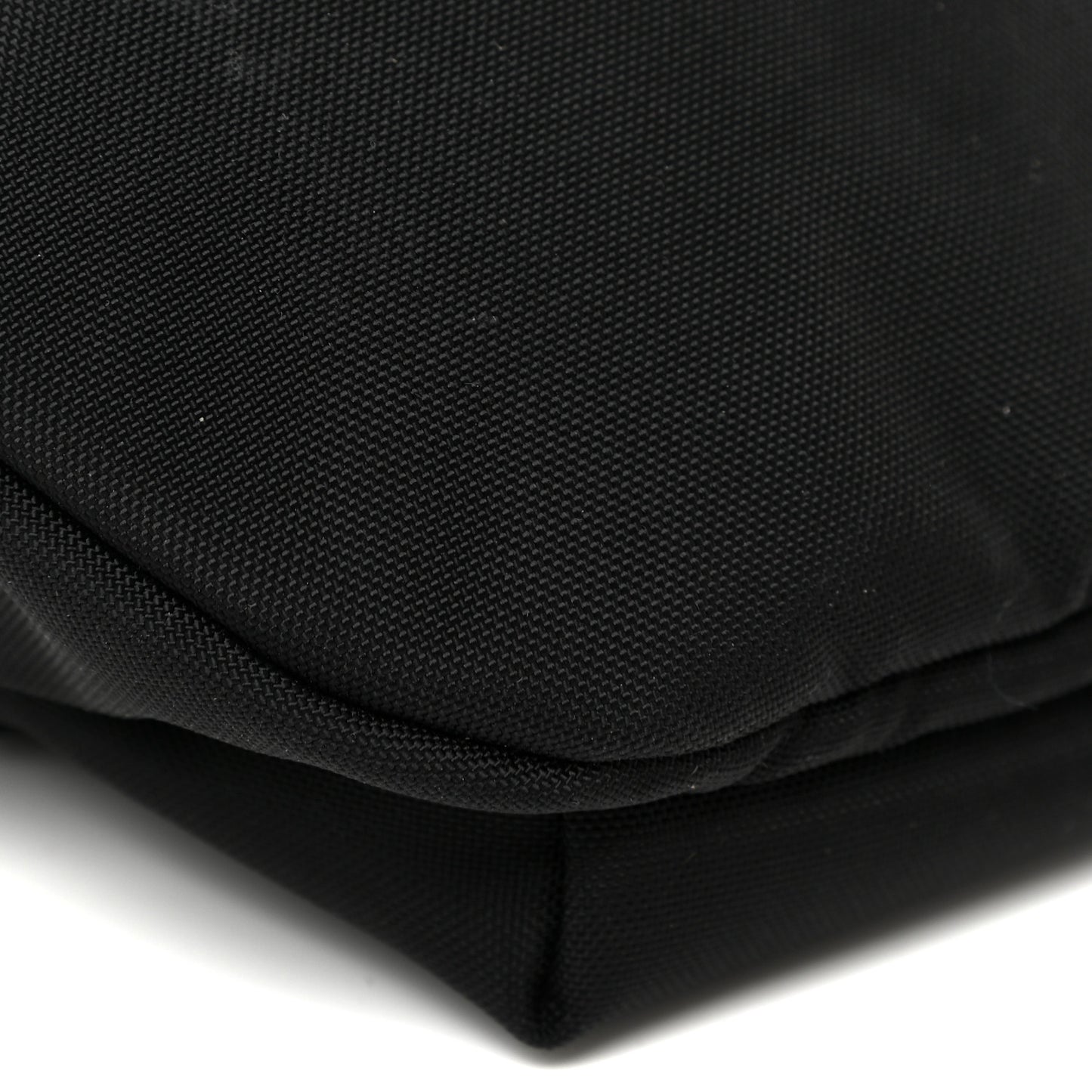 Sport Nylon Logo Embroidered Wheel Belt Bag Black White