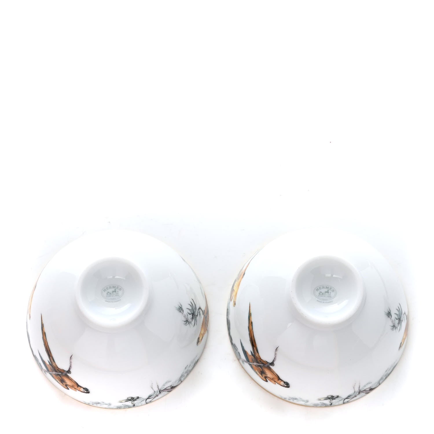 Hermes Porcelain Carnets d'Equateur Medium Bowl Set of 2 4 of 4