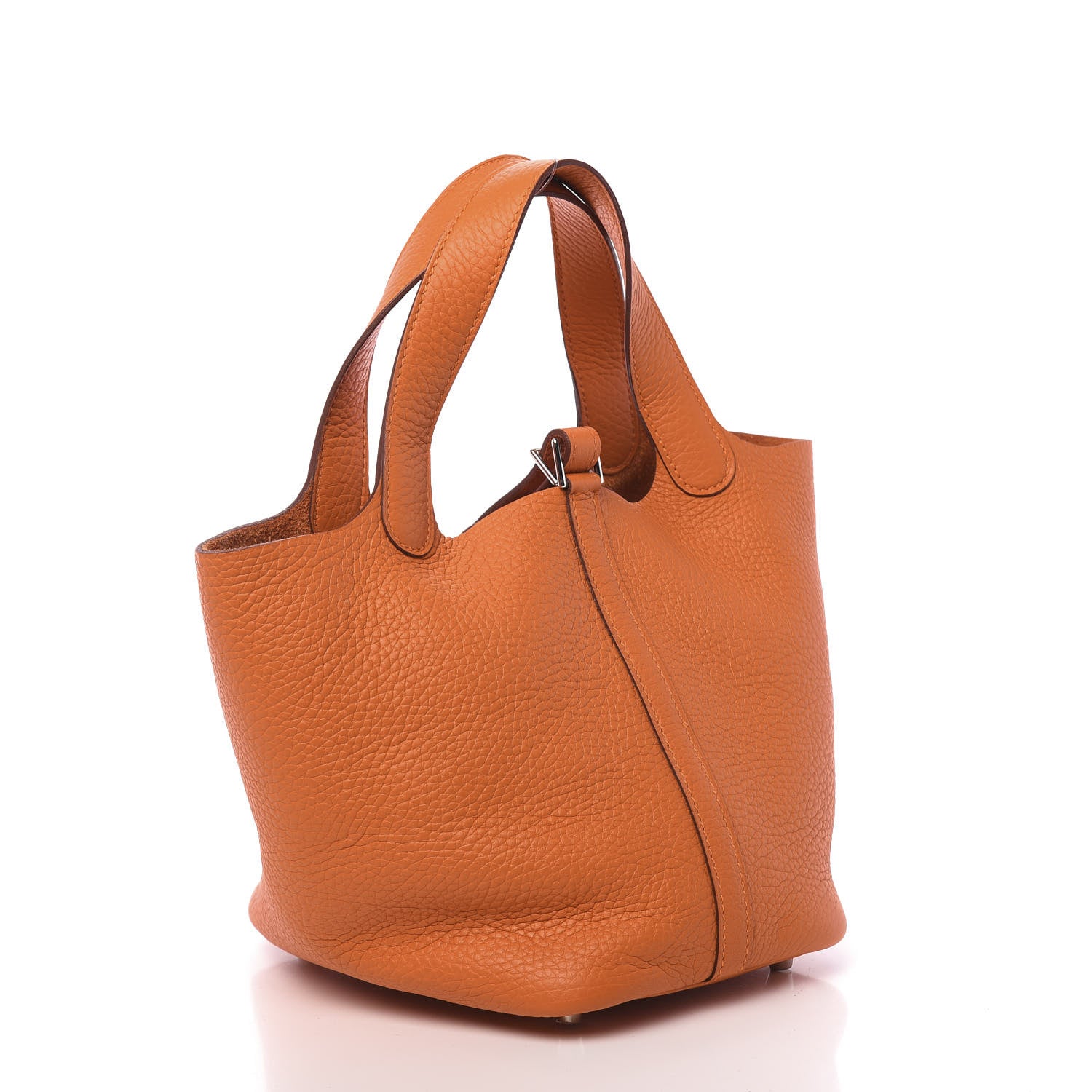 Hermes Taurillon Clemence Picotin Lock 18 PM Orange 3 of 11