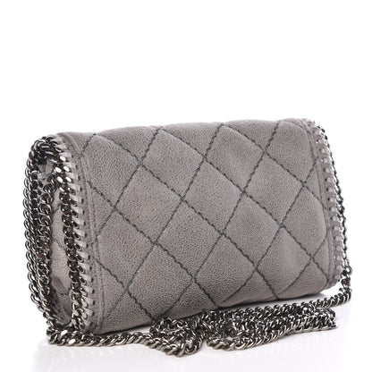 Stella McCartney Shaggy Deer Quilted Falabella Crossbody Bag Light Grey 3 of 9