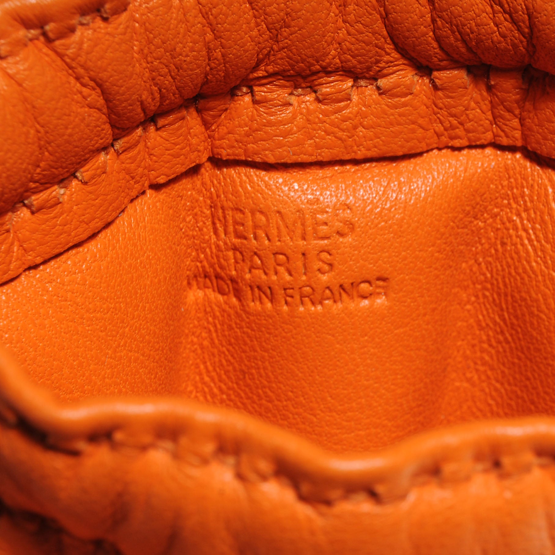 Hermes Lambskin Pilo Pouch PM Orange 5 of 5