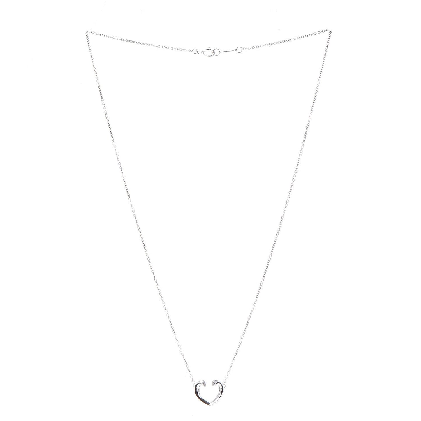 18K White Gold Diamond Paloma Picasso Tenderness Heart Pendant Necklace