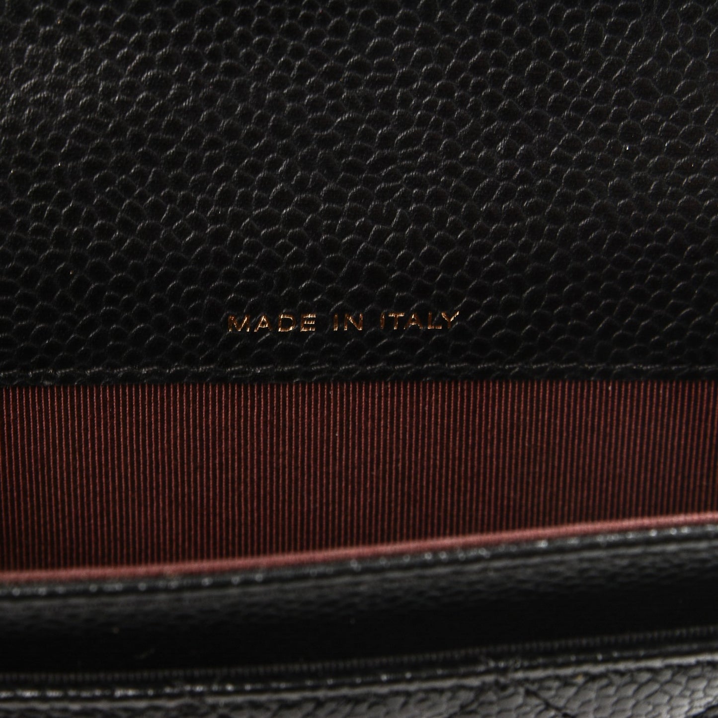 Caviar Quilted Flap Card Holder Black
