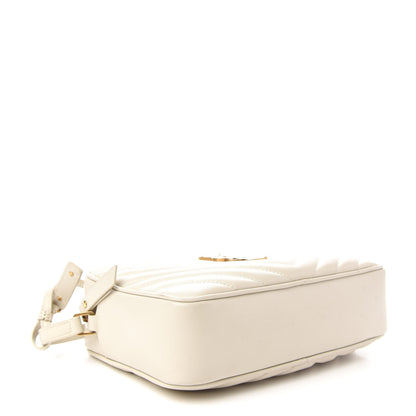 Saint Laurent Calfskin Matelasse Monogram Lou Camera Bag Blanc Vintage 4 of 11