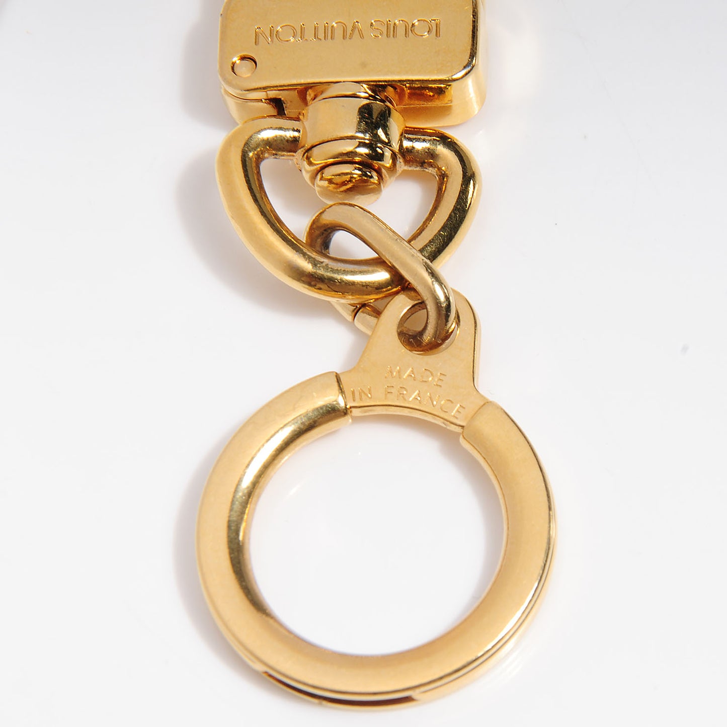 Metal Pochette Extender Key Ring Chain Gold