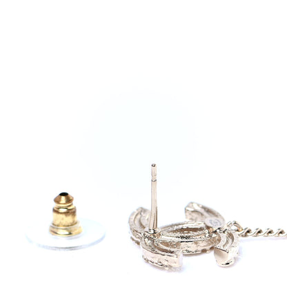 Chanel Crystal CC Cuff Single Earring Gold 3 of 4