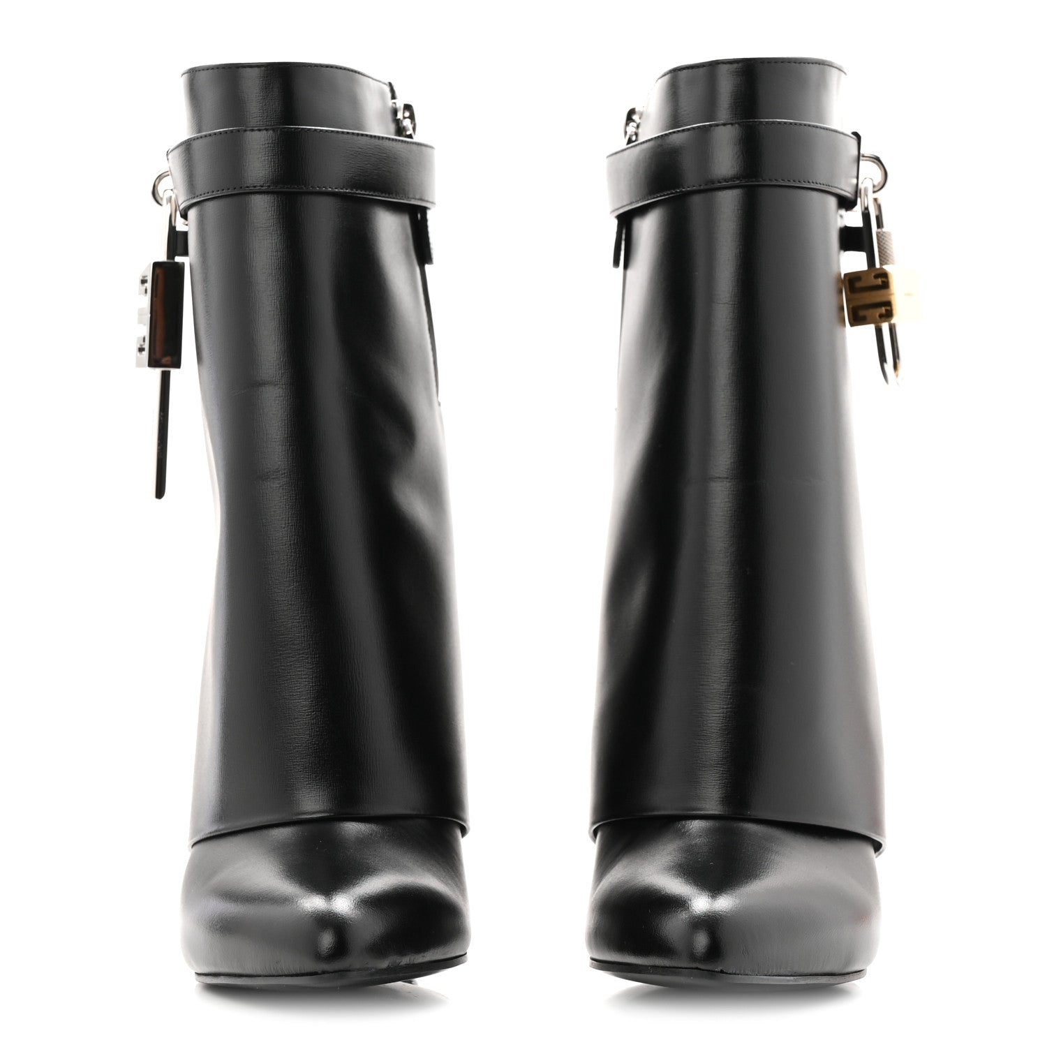 Givenchy Calfskin Shark Lock Ankle Boots 40 Black 3 of 9