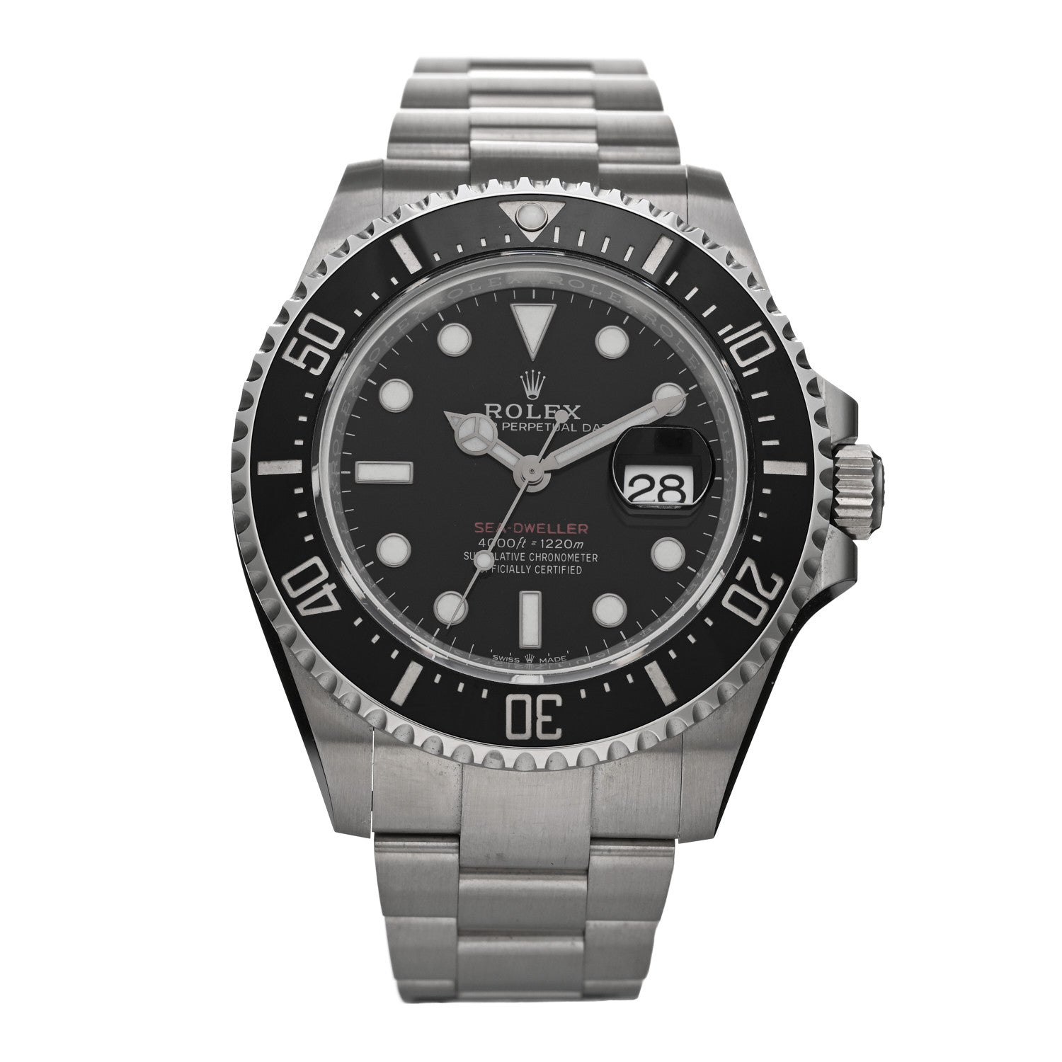 Rolex Stainless Steel 43mm Oyster Perpetual Date Sea-Dweller Watch Black 126600 1 of 5