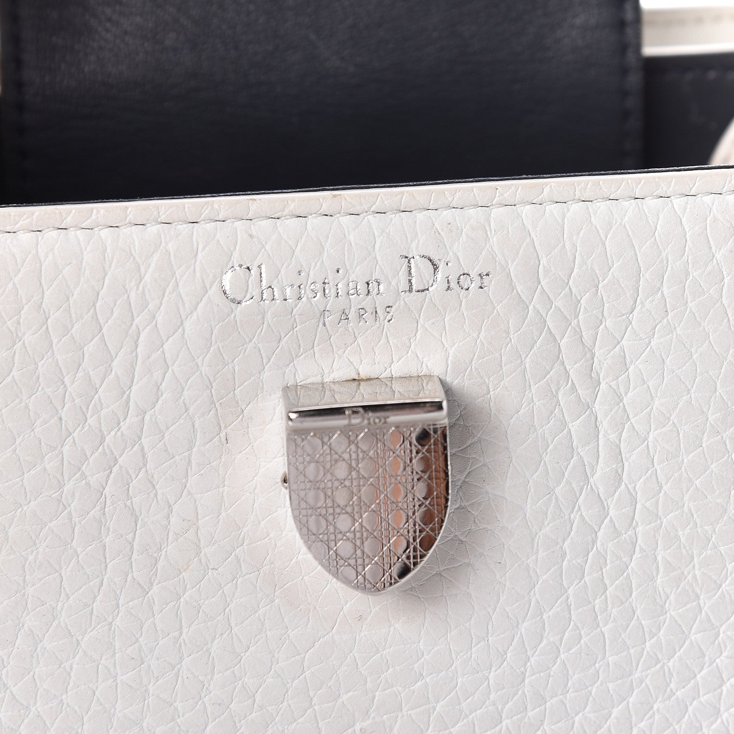 Christian Dior Grained Calfskin Mini Diorever Flap White 8 of 14