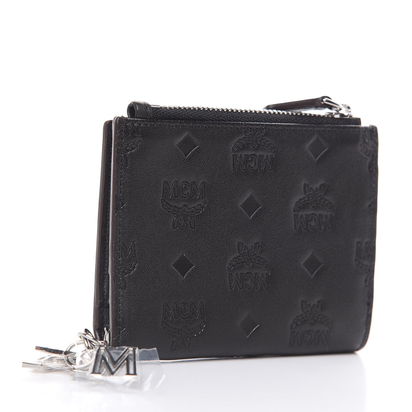 Calfskin Ottomar Monogram Mini Two Fold Klara Wallet Black