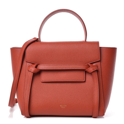 Celine Grained Calfskin Nano Belt Bag Terracotta 1 of 9