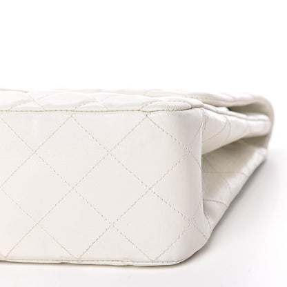 Chanel Lambskin Quilted Jumbo Single Flap White 12 of 19