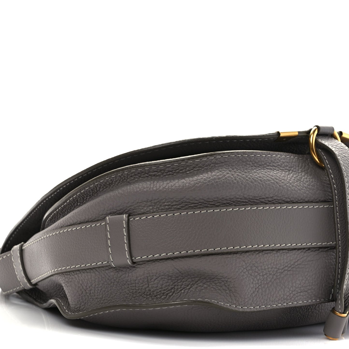 Calfskin Mini Marcie Round Crossbody Bag Cashmere Grey