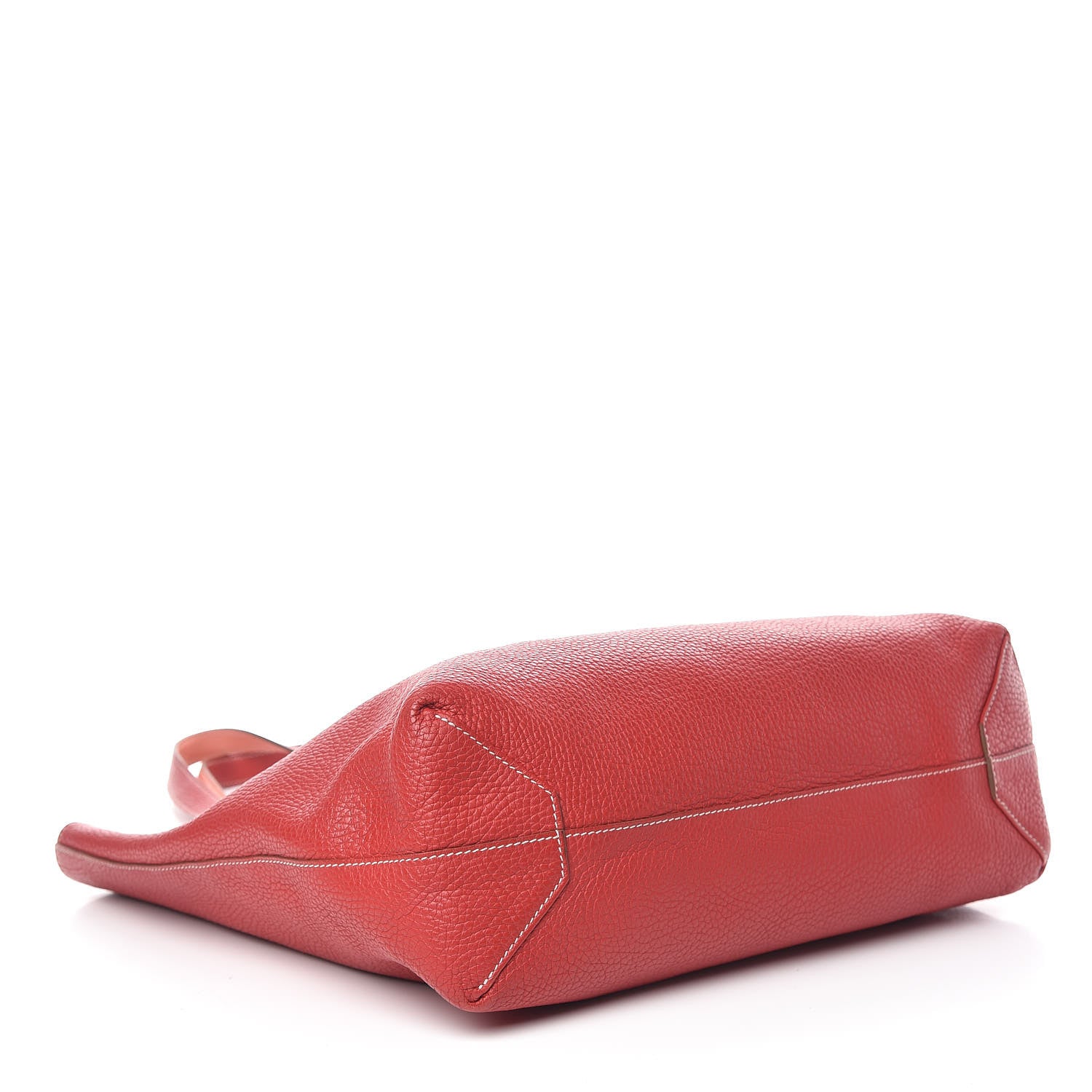 Hermes Taurillon Clemence Double Sens Reversible Tote 36 Rouge Casaque Crevette 7 of 14