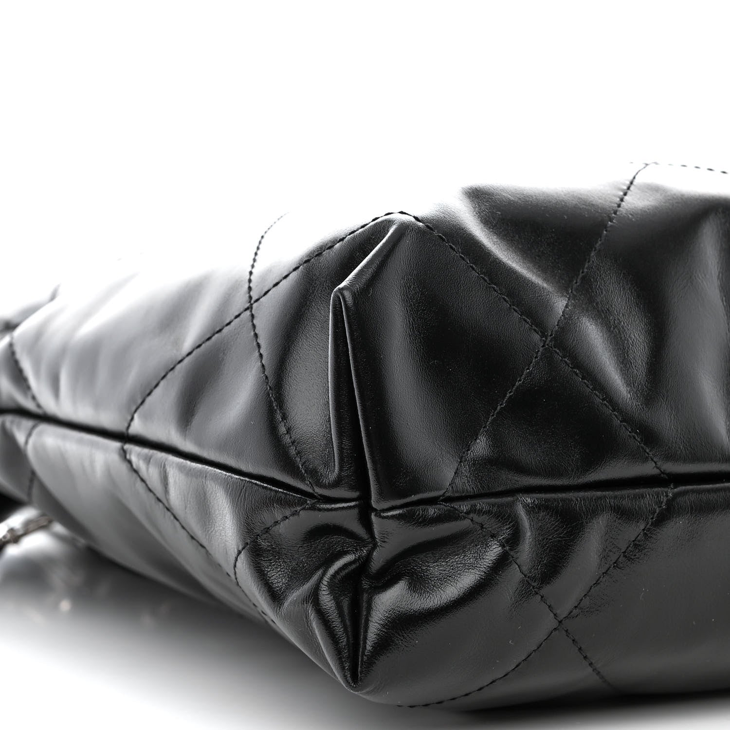 Chanel Shiny Calfskin Quilted Small Chanel 22 So Black 11 of 14