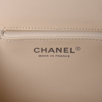 Chanel Patent Calfskin Minaudiere Vanity Case Light Beige Black 8 of 11