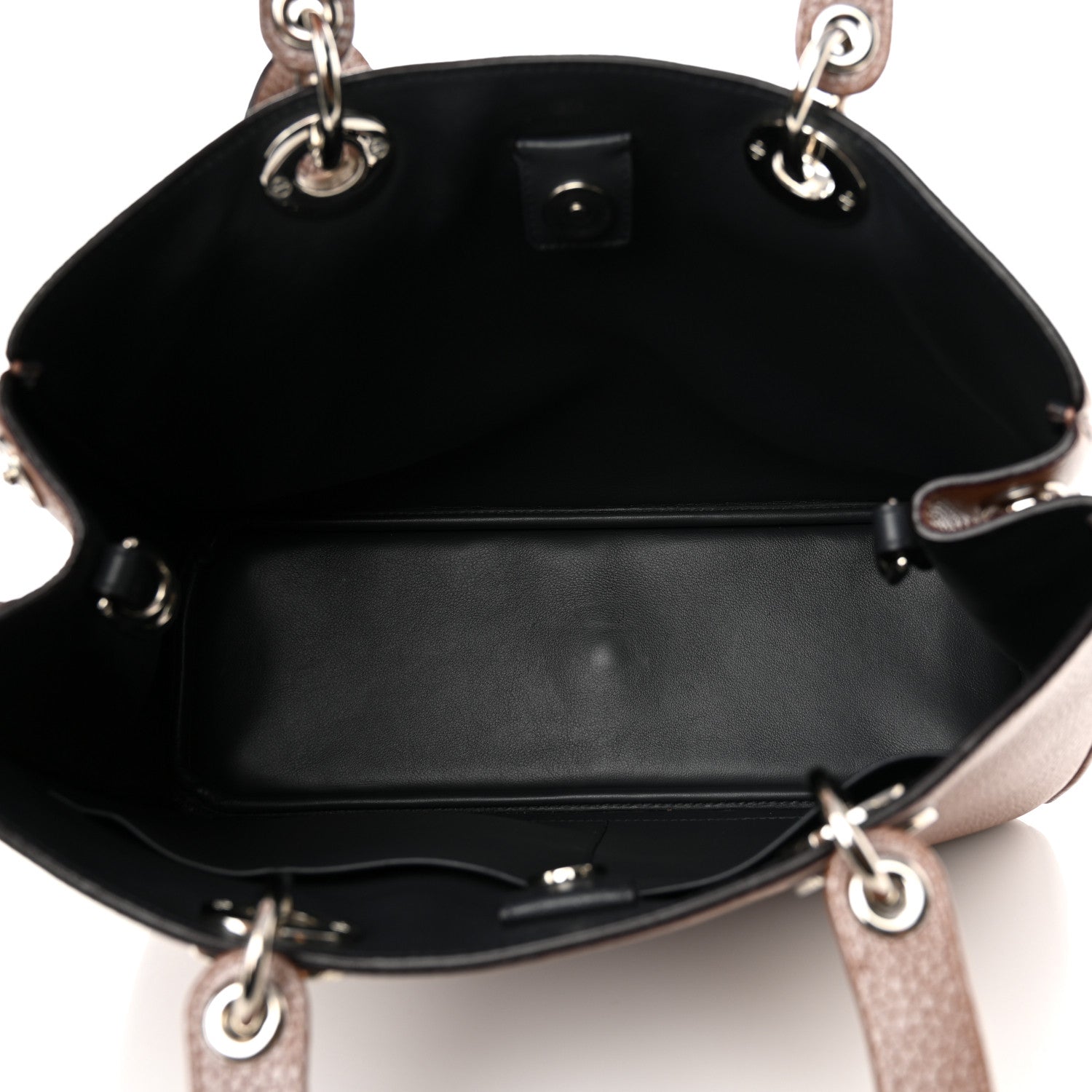 Christian Dior Metallic Bullcalf Medium Diorissimo Tote Pink 6 of 11
