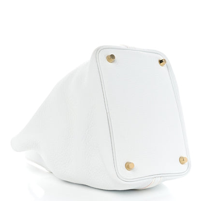 Hermes Taurillon Clemence Picotin Lock 18 PM White 4 of 13