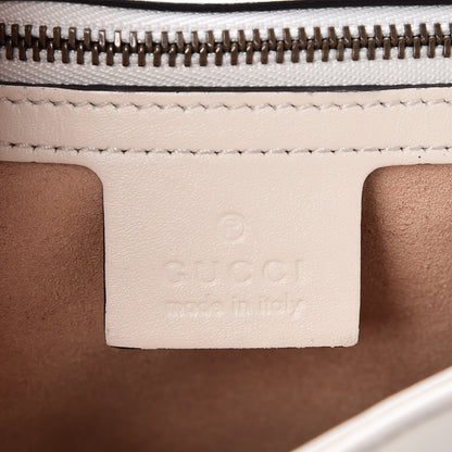 Gucci Calfskin Matelasse Small GG Marmont Shoulder Bag White 6 of 10
