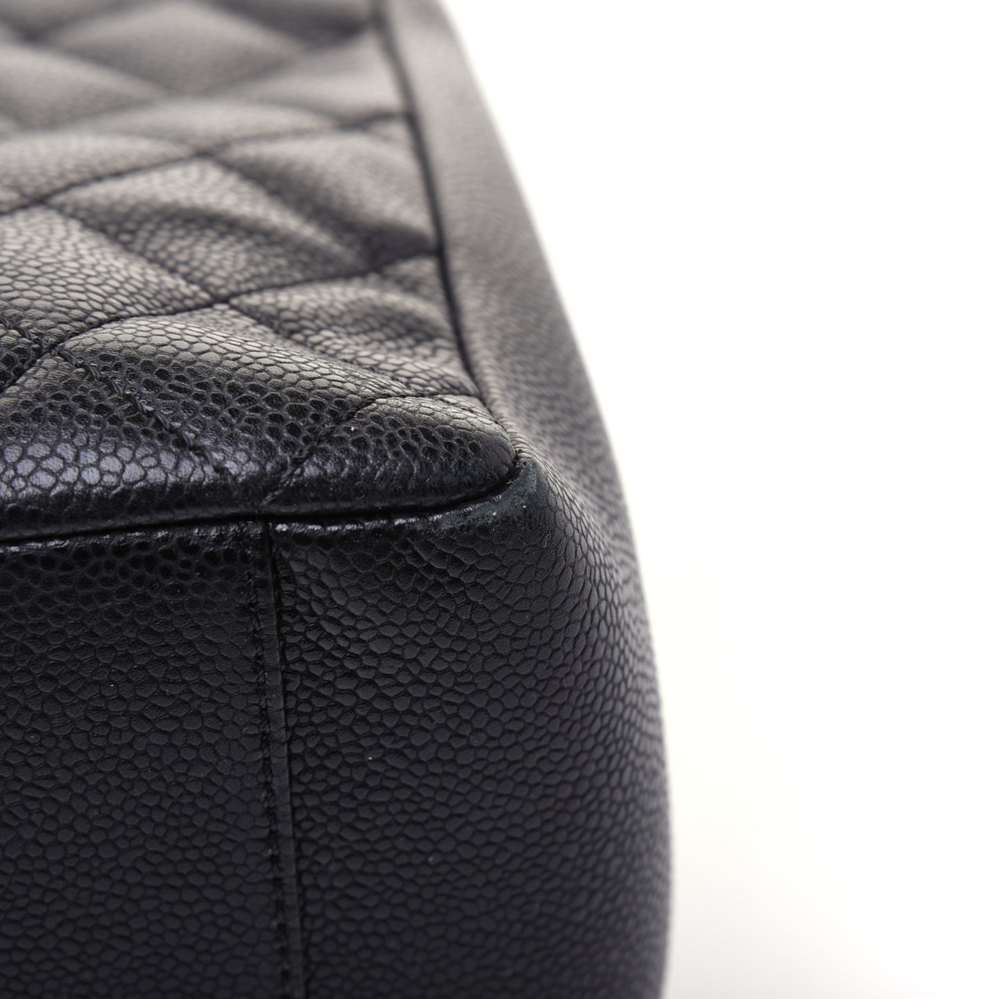 Caviar Quilted Grand Shopping Tote GST Black