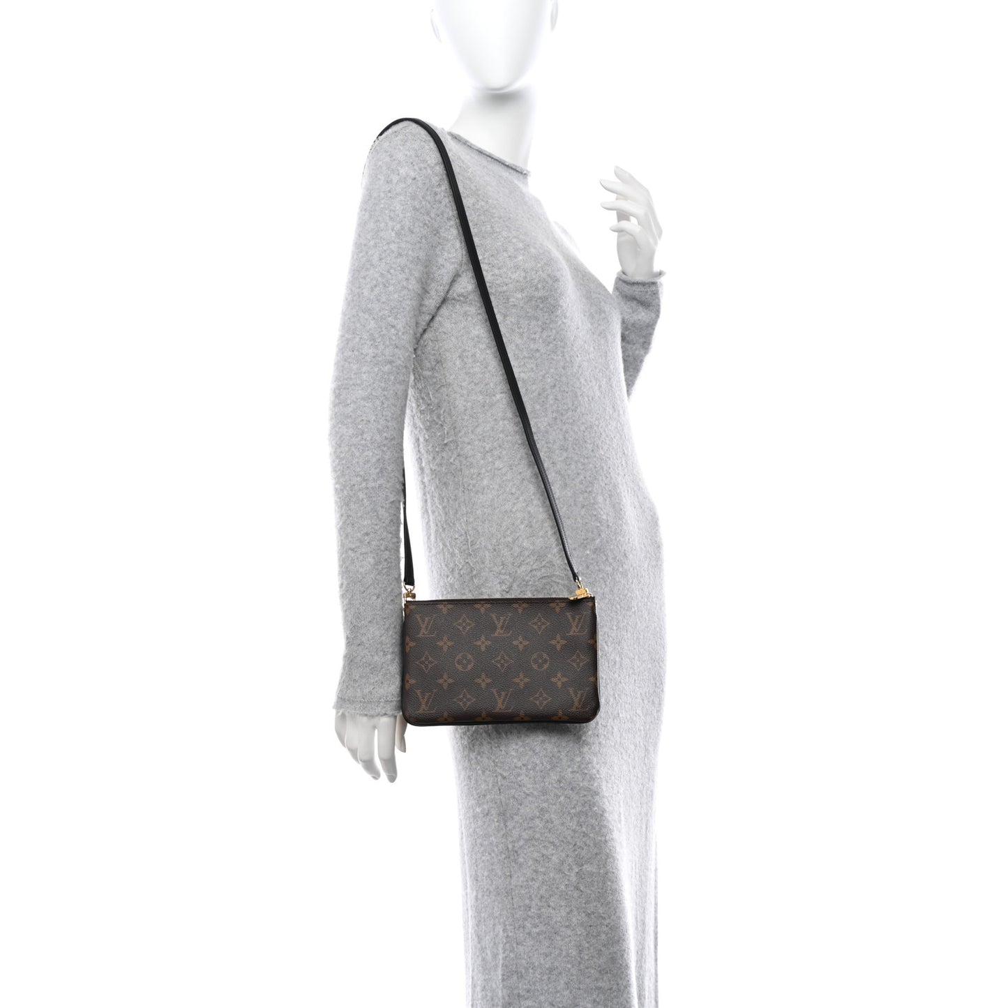 Reverse Monogram Giant Double Zip Pochette
