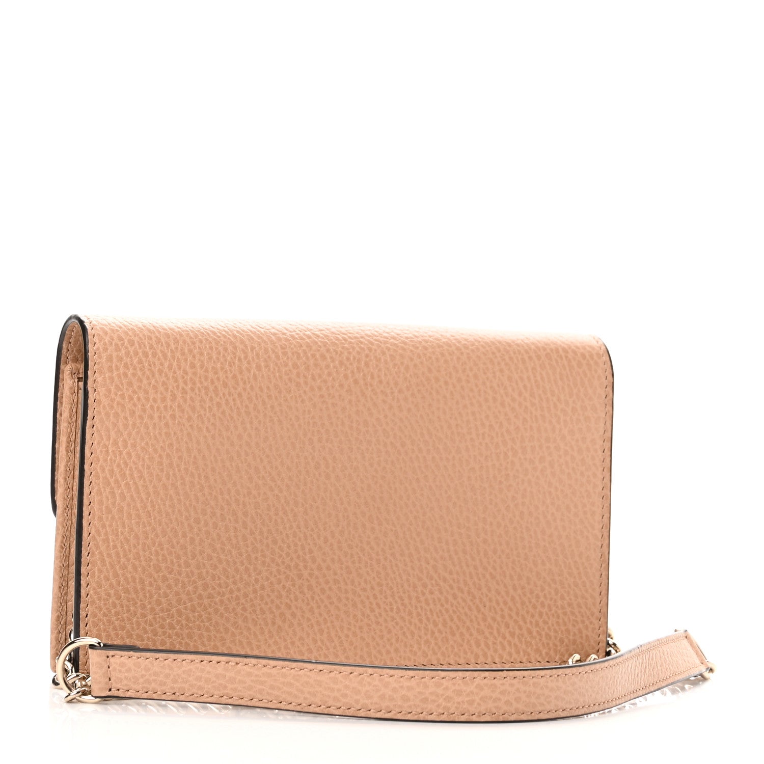 Gucci Dollar Calfskin Interlocking G Chain Wallet Camelia 3 of 10