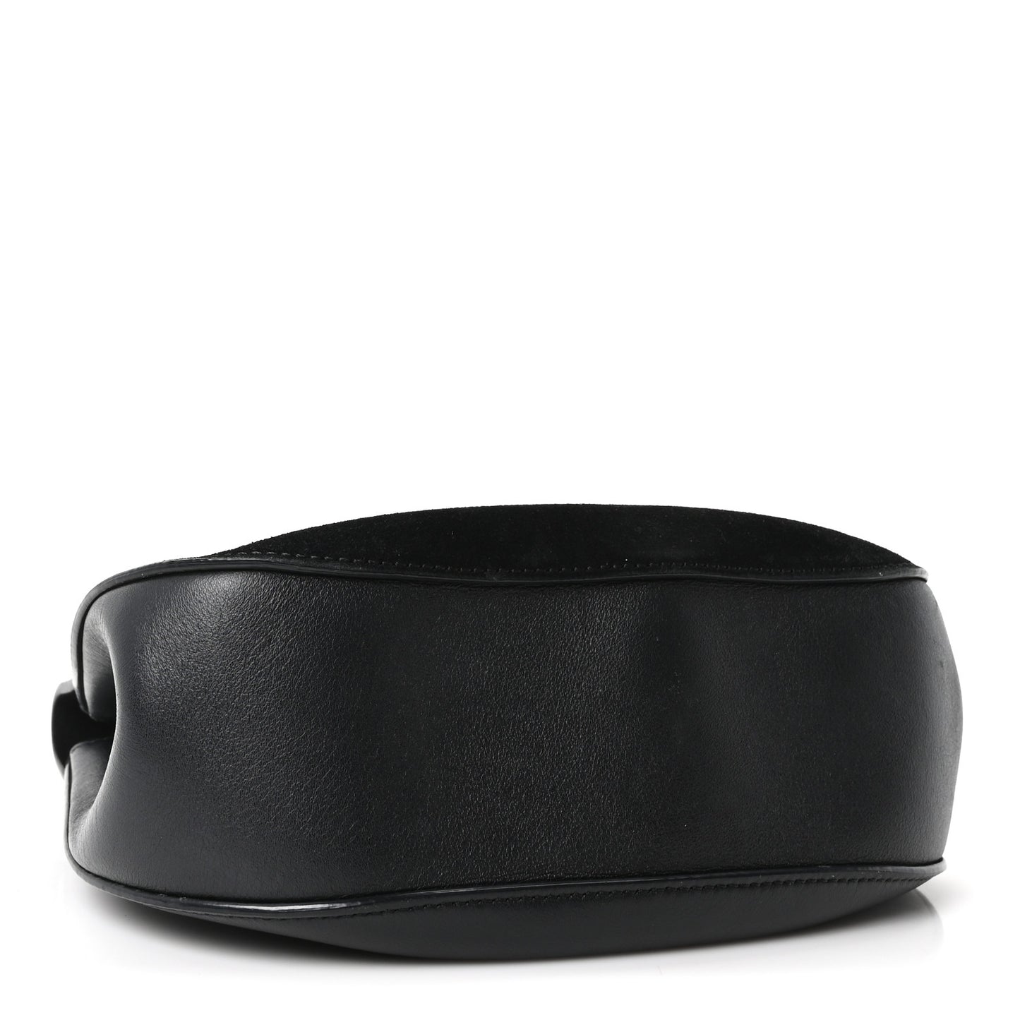 Suede Smooth Calfskin Drew Shoulder Bag Black
