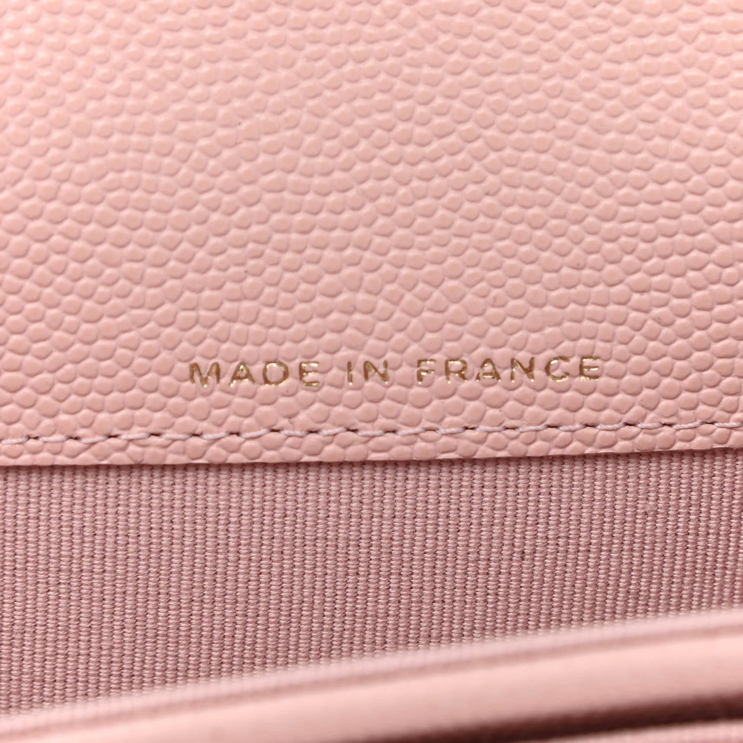 Caviar Quilted Flap Card Holder Wallet Light Pink