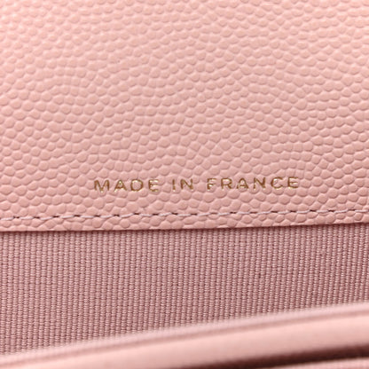 Chanel Caviar Quilted Flap Card Holder Wallet Light Pink 7 of 9