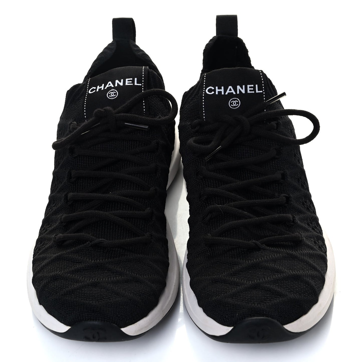 Fabric Logo Sneakers 38 Black
