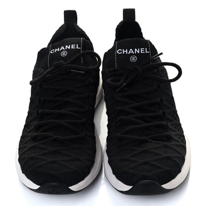 Chanel Fabric Logo Sneakers 38 Black 8 of 17