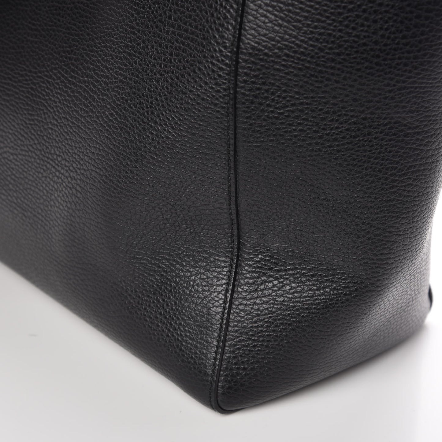 Pebbled Calfskin Medium Swing Tote Black