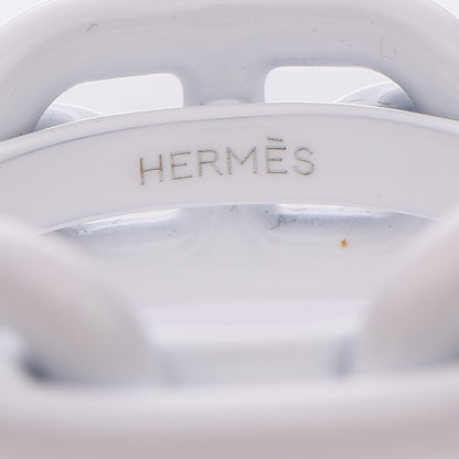 Hermes Lacquer Regate Scarf Ring Blanc White 4 of 5