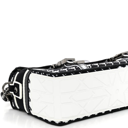 Christian Dior Canvas Houndstooth Embroidered Small Diorcamp Bag Black Multicolor 8 of 10