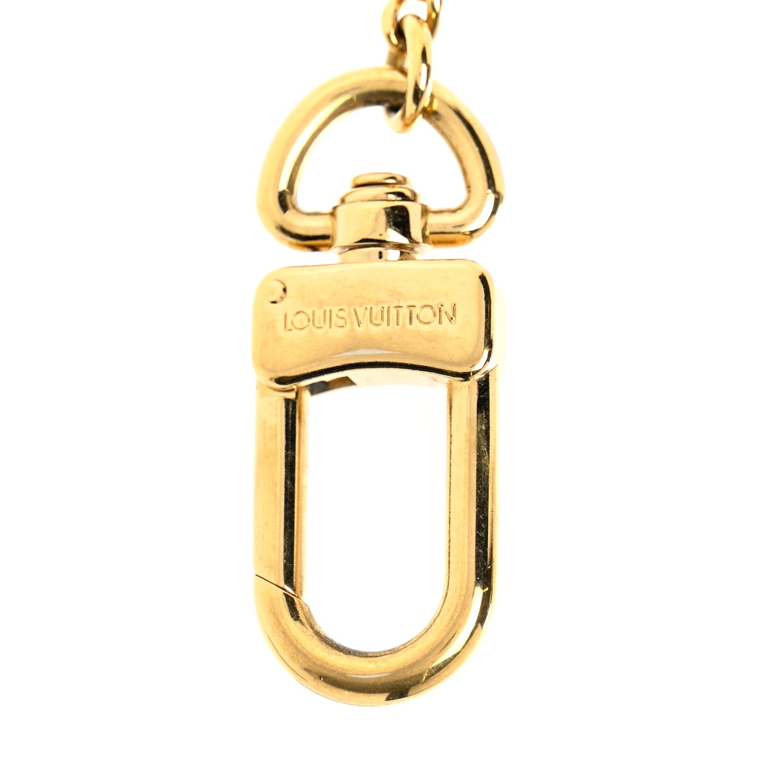 Louis Vuitton Metal Pochette Extender Key Ring Chain Gold 4 of 4