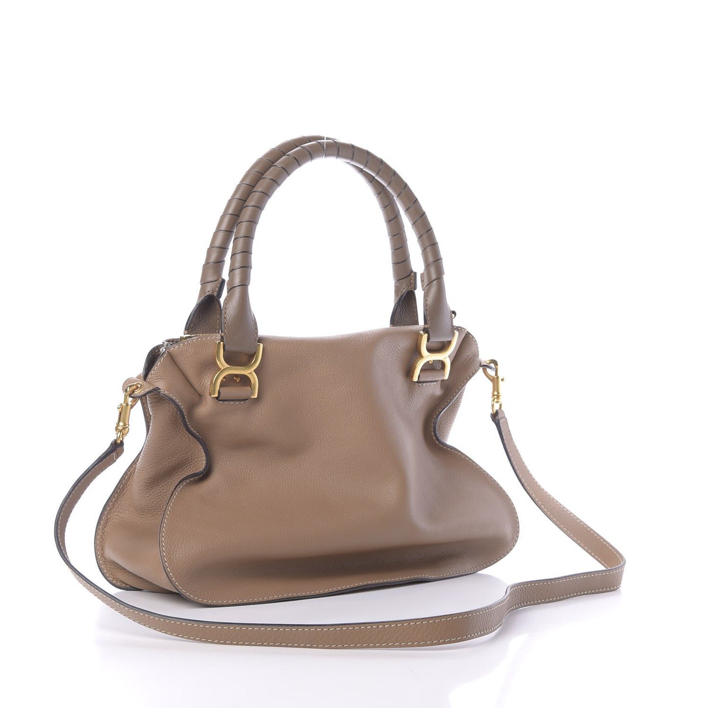 Calfskin Medium Marcie Satchel Nut