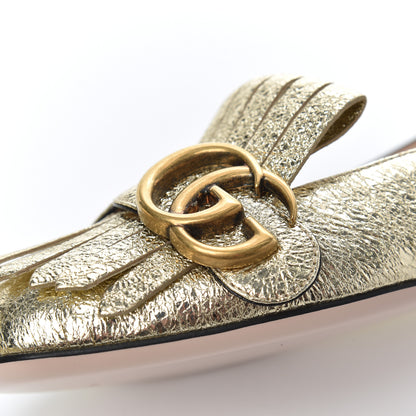 Gucci Galassia GG Marmont Fringe Flats 36.5 Platino 9 of 21