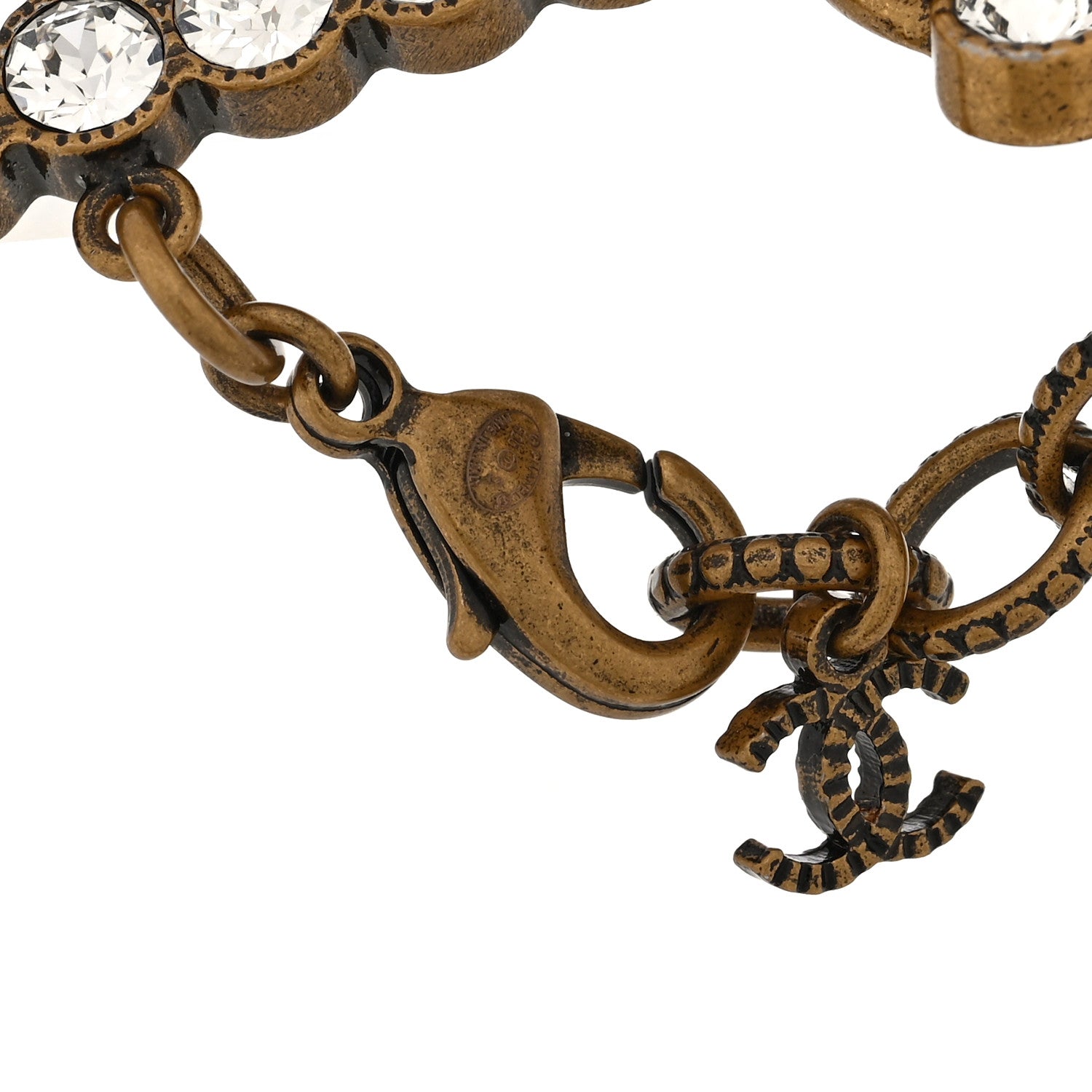 Chanel Crystal City of Lights Chain Bracelet Gold 3 of 5