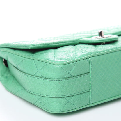 Chanel Elaphe Snakeskin Medium Easy Carry Flap Green 8 of 12