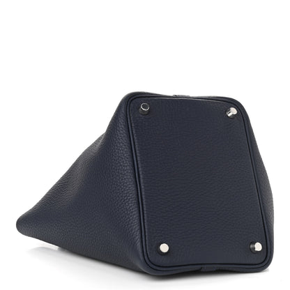 Hermes Taurillon Clemence Picotin Lock 18 PM Bleu Nuit 4 of 11