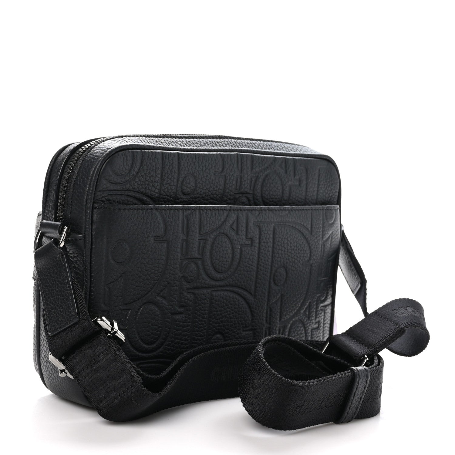 Christian Dior Grained Calfskin Embossed Dior Gravity Rider Zipped 2.0 Messenger Black 3 of 12
