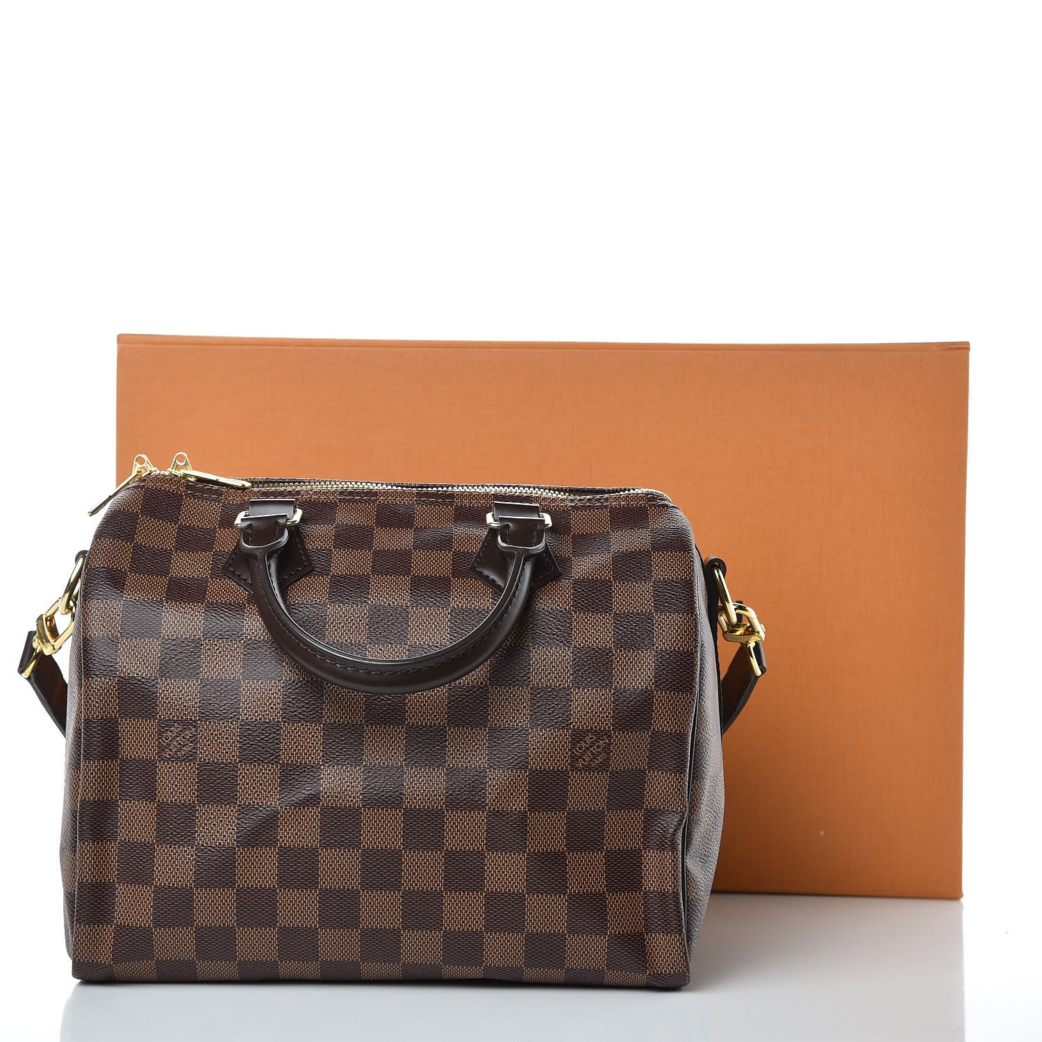 Louis Vuitton Damier Ebene Speedy Bandouliere 25 10 of 10