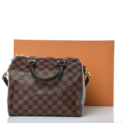 Louis Vuitton Damier Ebene Speedy Bandouliere 25 10 of 10