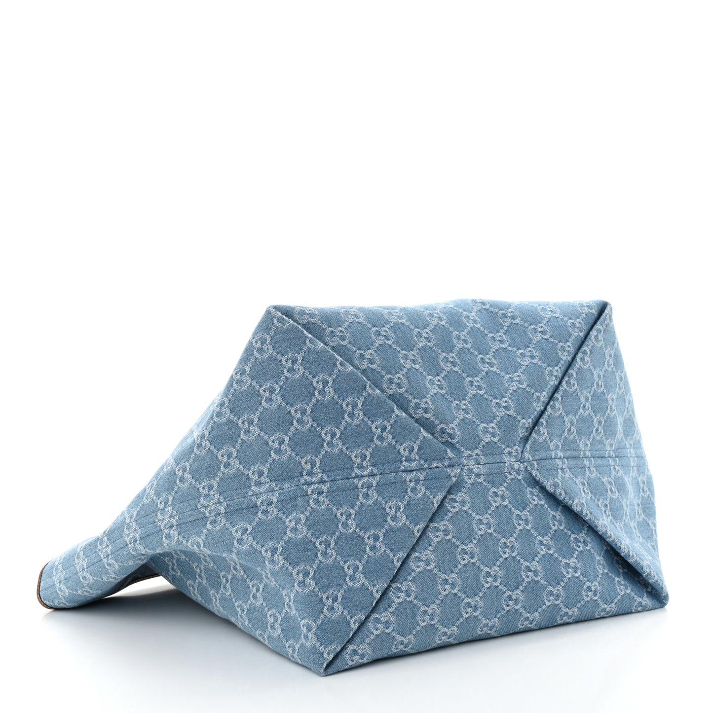 New Denim GG Monogram Calfskin Large Totissima Tote Light Blue