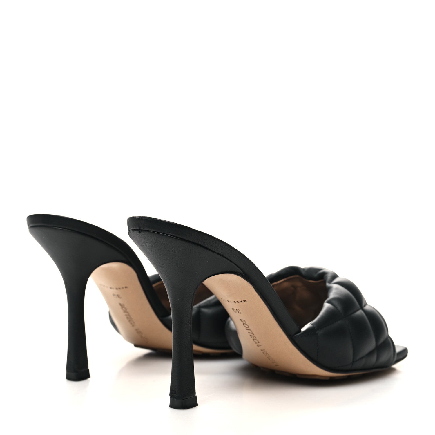 Bottega Veneta Nappa Matelasse Padded Mule Sandals 39 Black 4 of 7